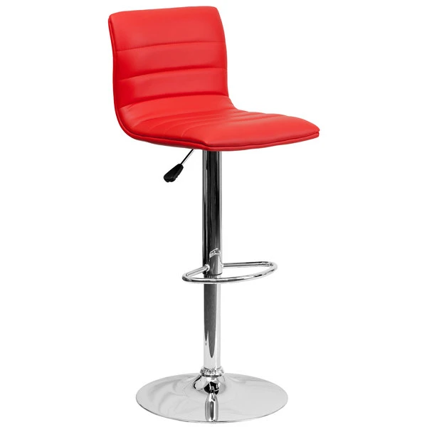 Flash Furniture CH-92023-1-RED-GG Red Vinyl Contemporary Adjustable Height Barstool 1 Flash Furniture CH-92023-1-RED-GG Red Vinyl Contemporary Adjustable Height Barstool