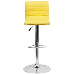 Flash Furniture CH-92023-1-YEL-GG Yellow Vinyl Contemporary Adjustable Height Barstool 5 Flash Furniture CH-92023-1-YEL-GG Yellow Vinyl Contemporary Adjustable Height Barstool -Zown Shop 1821009