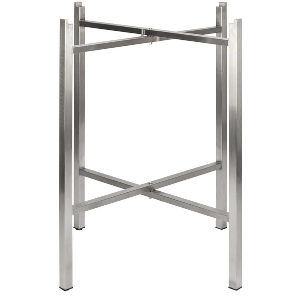 Bon Chef 50411 Flex-X 36" Foldable Stainless Steel Bar Height Table Base 1 Bon Chef 50411 Flex-X 36" Foldable Stainless Steel Bar Height Table Base