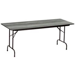 Correll 30" X 60" New England Driftwood Finish Premium Laminate 3/4" High Pressure Heavy-Duty Folding Table