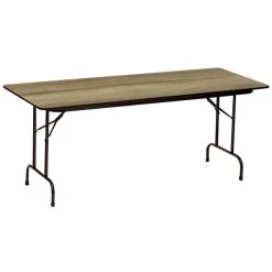 Correll 18" X 60" Colonial Hickory Finish Premium Laminate 3/4" High Pressure Heavy-Duty Folding Table