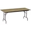 Correll 18" X 72" Colonial Hickory Finish Premium Laminate 3/4" High Pressure Heavy-Duty Folding Table