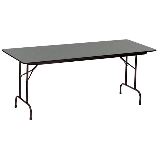 Correll 24" X 48" Montana Granite Finish Premium Laminate 3/4" High Pressure Heavy-Duty Folding Table 1 Correll 24" X 48" Montana Granite Finish Premium Laminate 3/4" High Pressure Heavy-Duty Folding Table