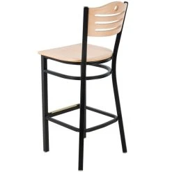 Lancaster Table & Seating Natural Finish Bar Height Bistro Chair -Zown Shop 1844692