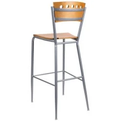 Lancaster Table & Seating Natural Finish Bar Height Cafe Chair -Zown Shop 1845377