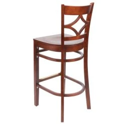 Lancaster Table & Seating Mahogany Finish Wooden Diamond Back Bar Height Chair -Zown Shop 1845609