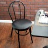 Lancaster Table & Seating Black Hairpin Cafe Chair With 1 1/4" Padded Seat