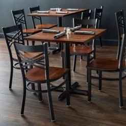 Lancaster Table & Seating Black Finish Cross Back Chair With Antique Walnut Wood Seat 9 Lancaster Table & Seating Black Finish Cross Back Chair With Antique Walnut Wood Seat -Zown Shop 1846017