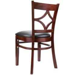Lancaster Table & Seating Mahogany Diamond Back Chair With 2 1/2" Padded Seat -Zown Shop 1846185