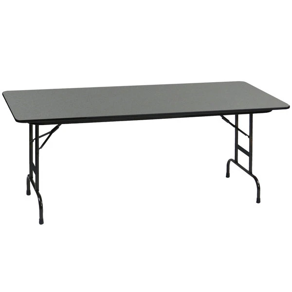 Correll 30" X 96" Premium Laminate 3/4" Montana Granite Adjustable Height High-Pressure Heavy-Duty Folding Table 1 Correll 30" X 96" Premium Laminate 3/4" Montana Granite Adjustable Height High-Pressure Heavy-Duty Folding Table