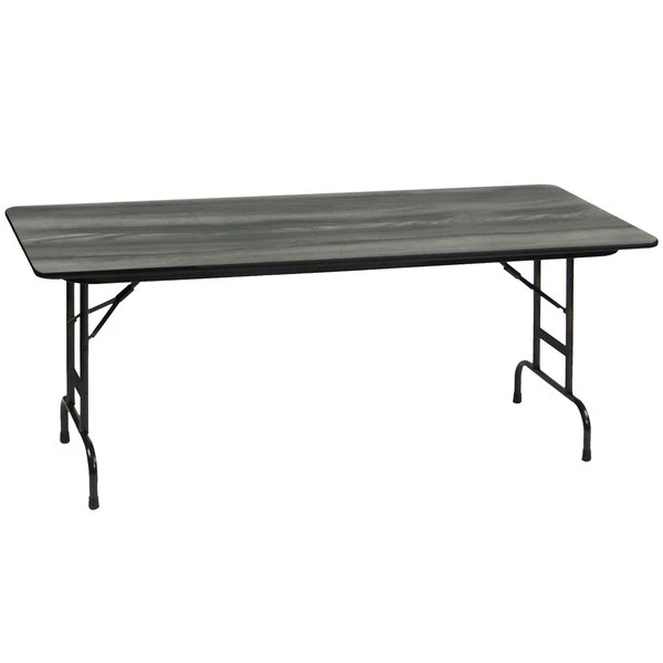 Correll 30" X 60" Premium Laminate 3/4" New England Driftwood Adjustable Height High-Pressure Heavy-Duty Folding Table 1 Correll 30" X 60" Premium Laminate 3/4" New England Driftwood Adjustable Height High-Pressure Heavy-Duty Folding Table