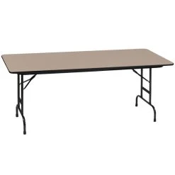 Correll 30" X 60" Premium Laminate 3/4" Savannah Sand Adjustable Height High-Pressure Heavy-Duty Folding Table