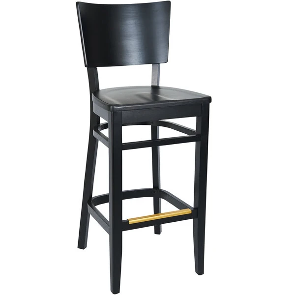 BFM Seating Aston Black Beechwood Barstool 1 BFM Seating Aston Black Beechwood Barstool