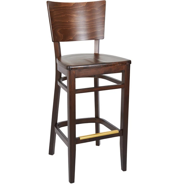 BFM Seating Aston Dark Walnut Beechwood Barstool 1 BFM Seating Aston Dark Walnut Beechwood Barstool