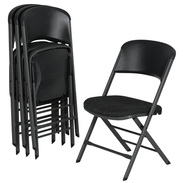 Lifetime 480621 Black Folding Padded Chair - 4/Pack 4 Lifetime 480621 Black Folding Padded Chair - 4/Pack - Image 4