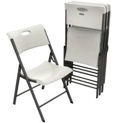 Lifetime 480625 Almond Folding Chair With Carrying Handle - 4/Pack -Zown Shop 1862273