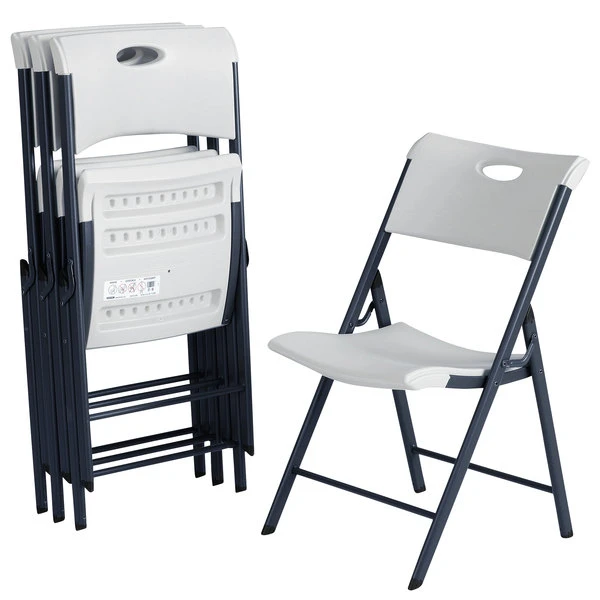 Lifetime 80643 White Folding Chair With Carrying Handle - 4/Pack 4 Lifetime 80643 White Folding Chair With Carrying Handle - 4/Pack - Image 4