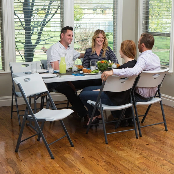 Lifetime 80643 White Folding Chair With Carrying Handle - 4/Pack 5 Lifetime 80643 White Folding Chair With Carrying Handle - 4/Pack - Image 5