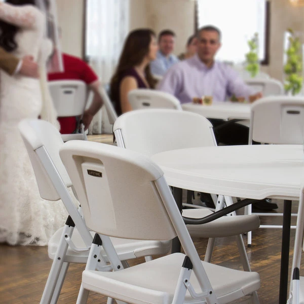 Lifetime 80359 White Contoured Folding Chair - 4/Pack 6 Lifetime 80359 White Contoured Folding Chair - 4/Pack - Image 6