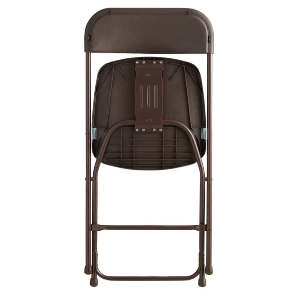 Lancaster Table & Seating Brown Textured And Contoured Folding Chair 4 Lancaster Table & Seating Brown Textured And Contoured Folding Chair - Image 4