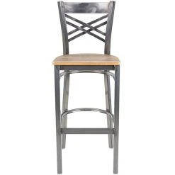 Lancaster Table & Seating Clear Coat Finish Cross Back Bar Stool With Driftwood Seat 9 Lancaster Table & Seating Clear Coat Finish Cross Back Bar Stool With Driftwood Seat -Zown Shop 1866812