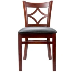 Lancaster Table & Seating Mahogany Diamond Back Chair With 2 1/2" Padded Seat -Zown Shop 1867161
