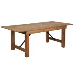 Flash Furniture XA-F-84X40-GG Hercules 40" X 84" Antique Rustic Solid Pine Folding Farm Table