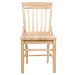 Lancaster Table & Seating Natural Finish Wooden School House Chair 7 Lancaster Table & Seating Natural Finish Wooden School House Chair -Zown Shop 187006