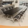 Lifetime 480462 96" X 30" Black Plastic Nesting Folding Table - 4/Pack
