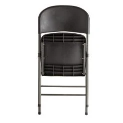 Lancaster Table & Seating Black Contoured Injection Molded Folding Chair With Charcoal Frame 5 Lancaster Table & Seating Black Contoured Injection Molded Folding Chair With Charcoal Frame -Zown Shop 1907139