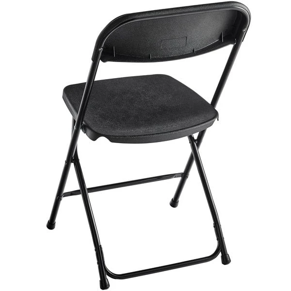 Lancaster Table & Seating Black Textured And Contoured Folding Chair 3 Lancaster Table & Seating Black Textured And Contoured Folding Chair - Image 3