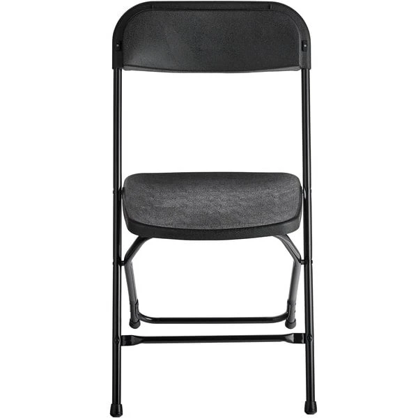 Lancaster Table & Seating Black Textured And Contoured Folding Chair 4 Lancaster Table & Seating Black Textured And Contoured Folding Chair - Image 4