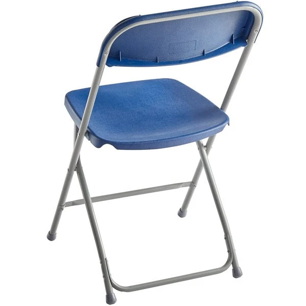 Lancaster Table & Seating Blue Textured And Contoured Folding Chair 3 Lancaster Table & Seating Blue Textured And Contoured Folding Chair - Image 3
