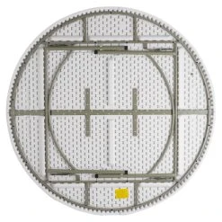 Lancaster Table & Seating 72" Round Heavy-Duty Granite White Plastic Folding Table -Zown Shop 1909021