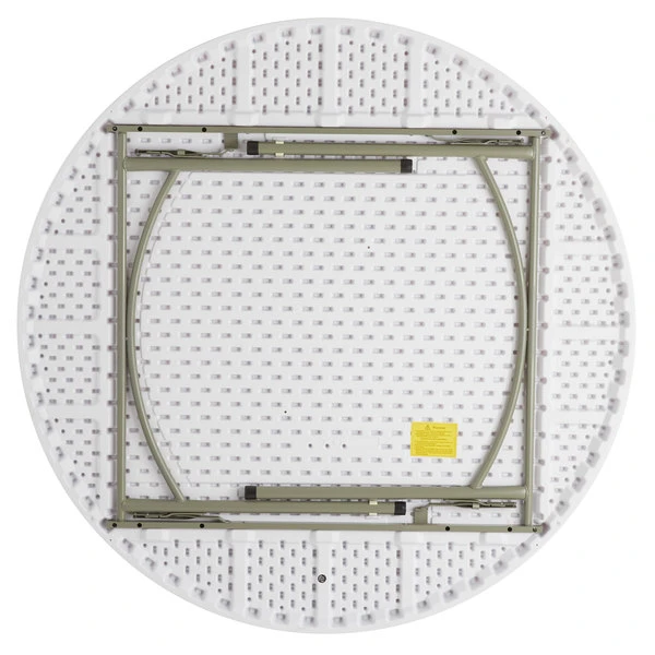 Lancaster Table & Seating 60" Round Heavy-Duty Granite White Plastic Folding Table 3 Lancaster Table & Seating 60" Round Heavy-Duty Granite White Plastic Folding Table - Image 3