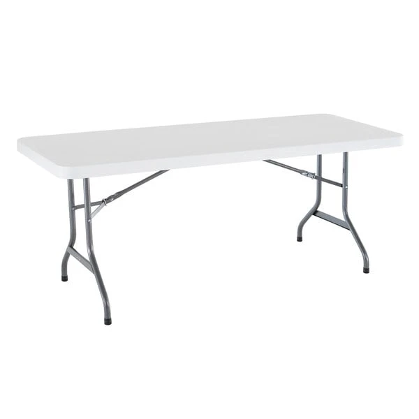 Lifetime 22901 72" X 30" White Granite Plastic Folding Table 2 Lifetime 22901 72" X 30" White Granite Plastic Folding Table - Image 2