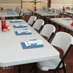 Lifetime 80127 96" X 30" Putty Professional-Grade Plastic Folding Table -Zown Shop 1915159