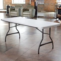Lifetime 80306 72" X 30" White Granite Plastic Nesting Folding Table