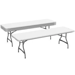 Lifetime 80344 96" X 30" White Granite Plastic Nesting Folding Table - 4/Pack 6 Lifetime 80344 96" X 30" White Granite Plastic Nesting Folding Table - 4/Pack -Zown Shop 1916821