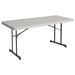 Lifetime 480126 72" X 30" Putty Professional-Grade Plastic Folding Table - 4/Pack