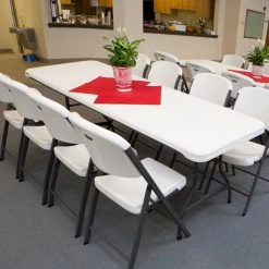 Lifetime 280299 96" X 30" White Granite Plastic Nesting Folding Table 6 Lifetime 280299 96" X 30" White Granite Plastic Nesting Folding Table -Zown Shop 1917296