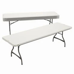 Lifetime 80707 96" X 30" Almond Plastic Nesting Folding Table - 4/Pack 6 Lifetime 80707 96" X 30" Almond Plastic Nesting Folding Table - 4/Pack -Zown Shop 1917328