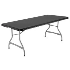 Lifetime 480350 72" X 30" Black Plastic Nesting Folding Table - 4/Pack