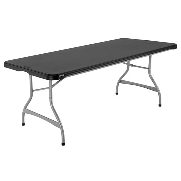 Lifetime 480350 72" X 30" Black Plastic Nesting Folding Table - 4/Pack 1 Lifetime 480350 72" X 30" Black Plastic Nesting Folding Table - 4/Pack