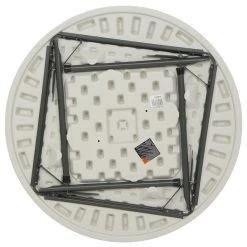 Lifetime 22968 46" Round Almond Plastic Folding Table -Zown Shop 1917407