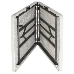 Lifetime 80382 72" X 30" Almond Plastic Fold-In-Half Table -Zown Shop 1917425