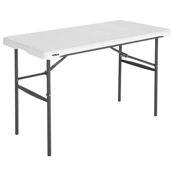 Lifetime 280478 48" X 24" White Granite Plastic Nesting Folding Table 2 Lifetime 280478 48" X 24" White Granite Plastic Nesting Folding Table - Image 2