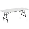 Lifetime 480272 72" X 30" White Granite Plastic Nesting Folding Table - 4/Pack