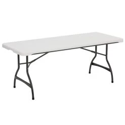 Lifetime 480272 72" X 30" White Granite Plastic Nesting Folding Table - 4/Pack