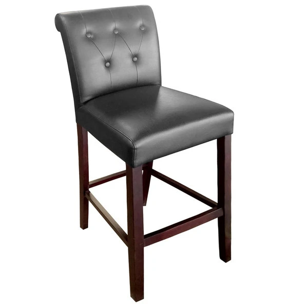 Holland Bar Stool 320025ESBLKVINYL Arie Espresso Wood Counter Height Stool With Back And Black Vinyl Seat 1 Holland Bar Stool 320025ESBLKVINYL Arie Espresso Wood Counter Height Stool With Back And Black Vinyl Seat